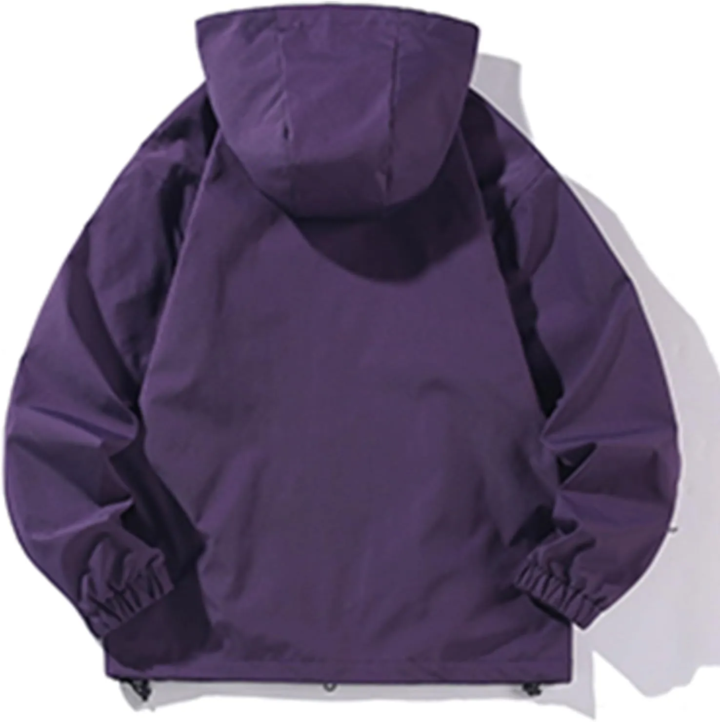 2024 Casual Drawstring Windproof Fashion Winter Outdoor Waterproof Long Sleeve Zipper Classic Solid Hooded Jacket