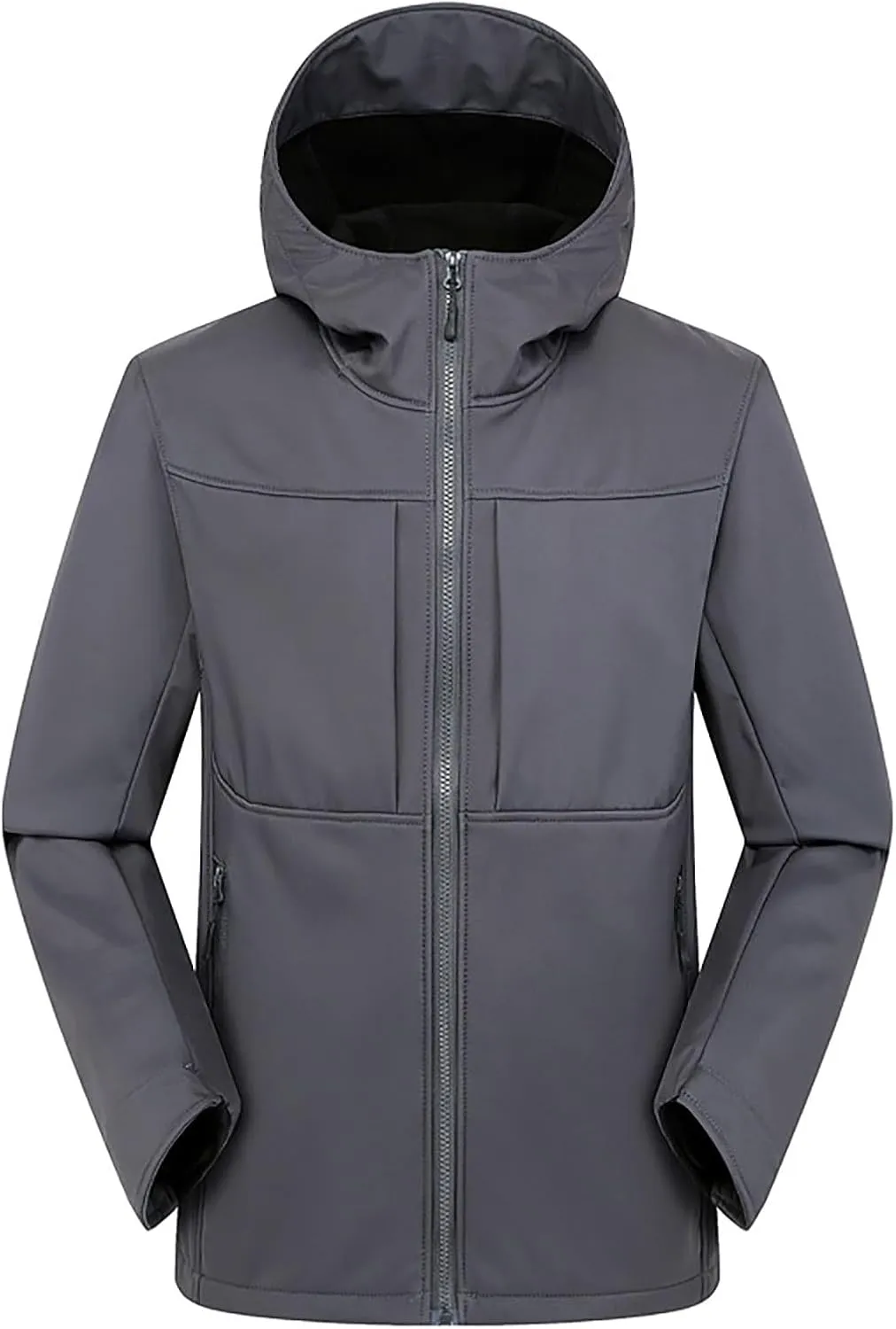 2024 Fashion Drawstring Windproof Causal Winter Outdoor Waterproof Long Sleeve Zipper Classic Solid Hooded Jacket