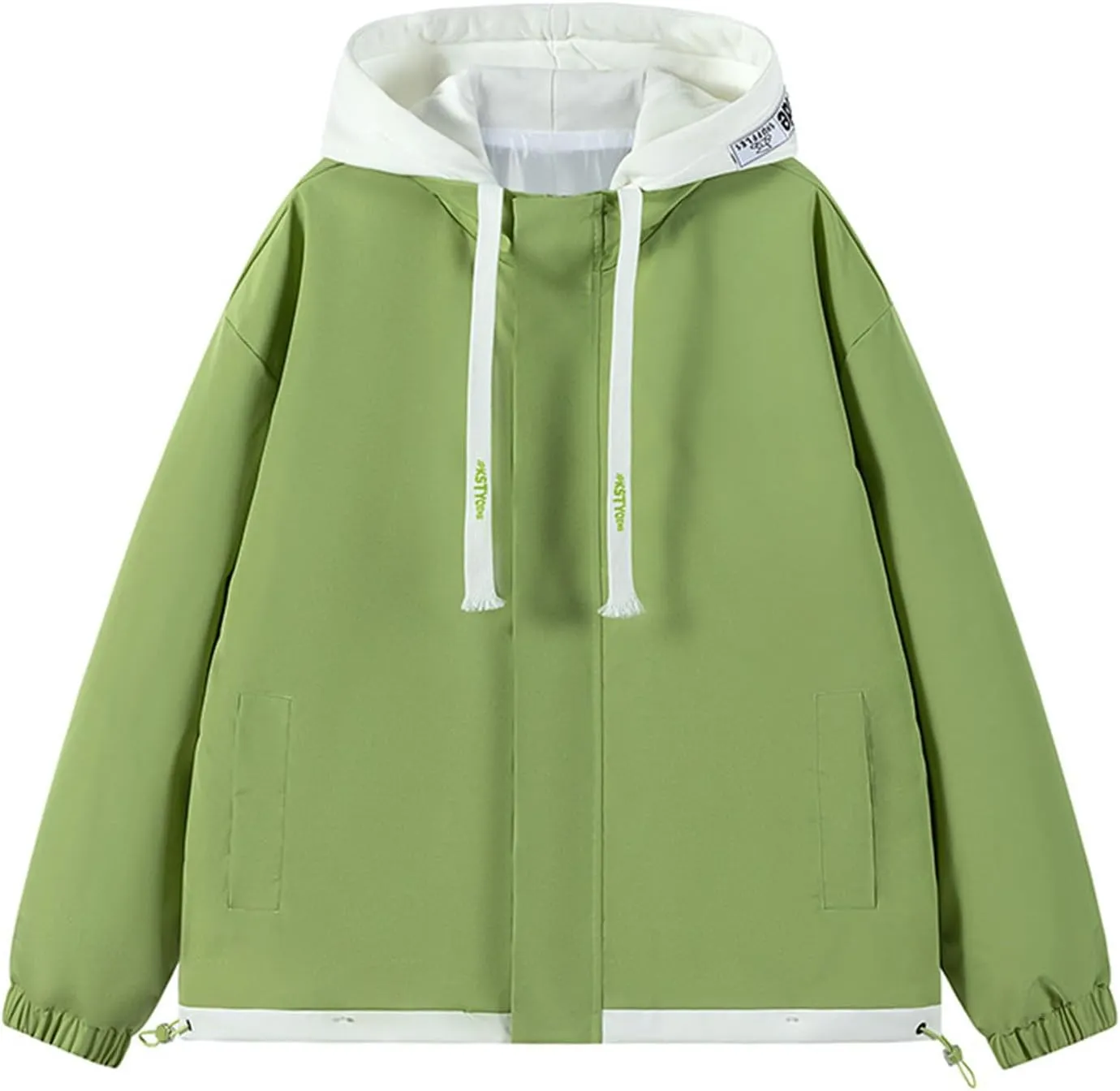 2024 Winter Drawstring Hooded With Pockets For Womens Fashion Solid Windproof Classic Lightweight Long Sleeve Coats