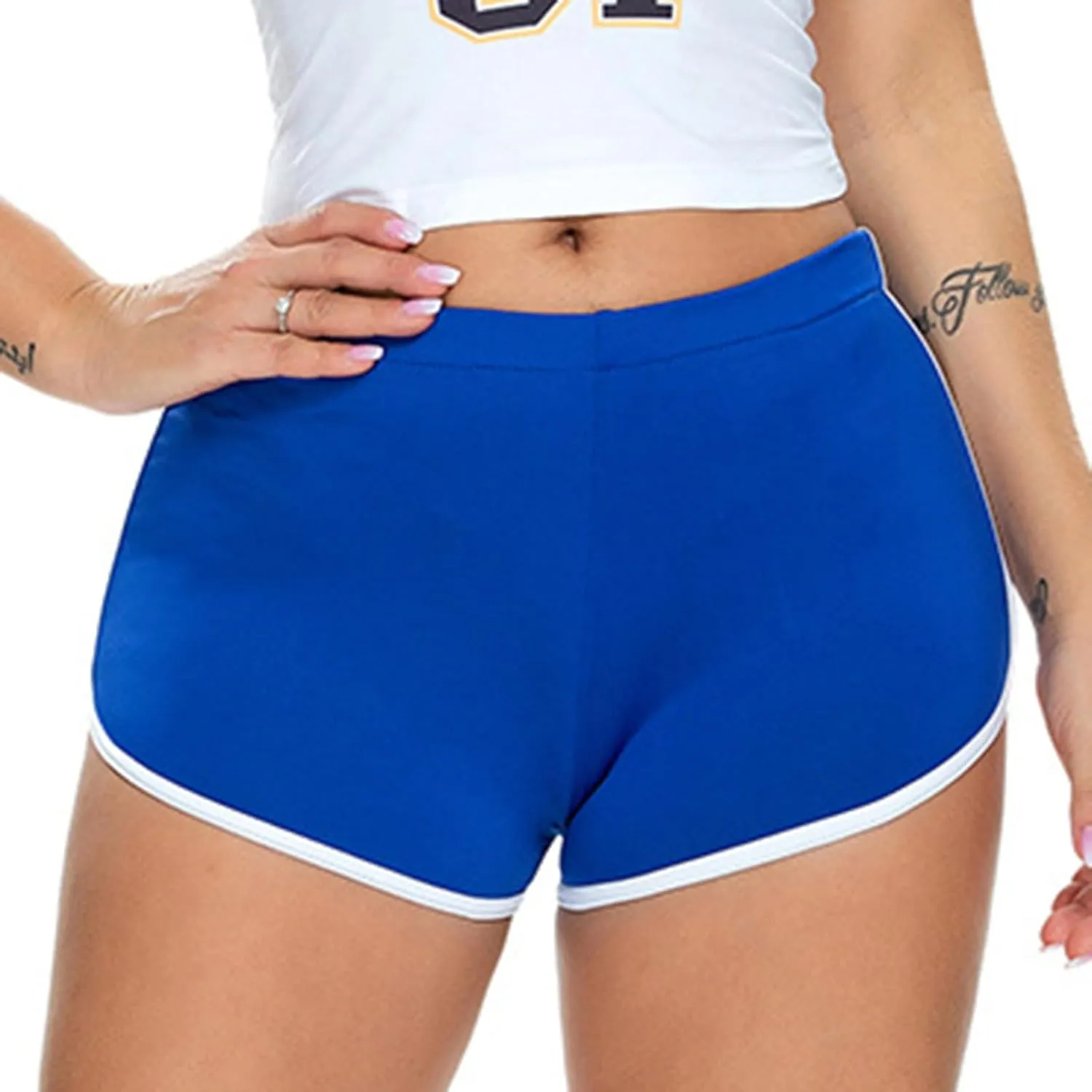 Booty Shorts for Women High Waisted Dolphin Shorts Workout Running Shorts Yoga Summer Biker Athletic Shorts