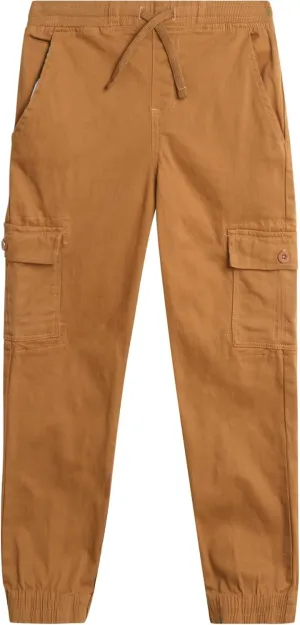 Boys' Cargo Pants - Casual Stretch Twill Jogger Pants - Cargo Pocket Pants for Boys (8-16)
