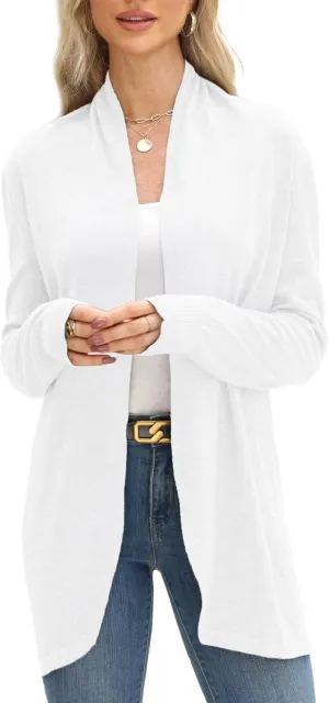 Cardigan Sweaters for Women Fashion Fall Lightweight Work Long Sleeve Tops Loose Casual Office Business Clothes