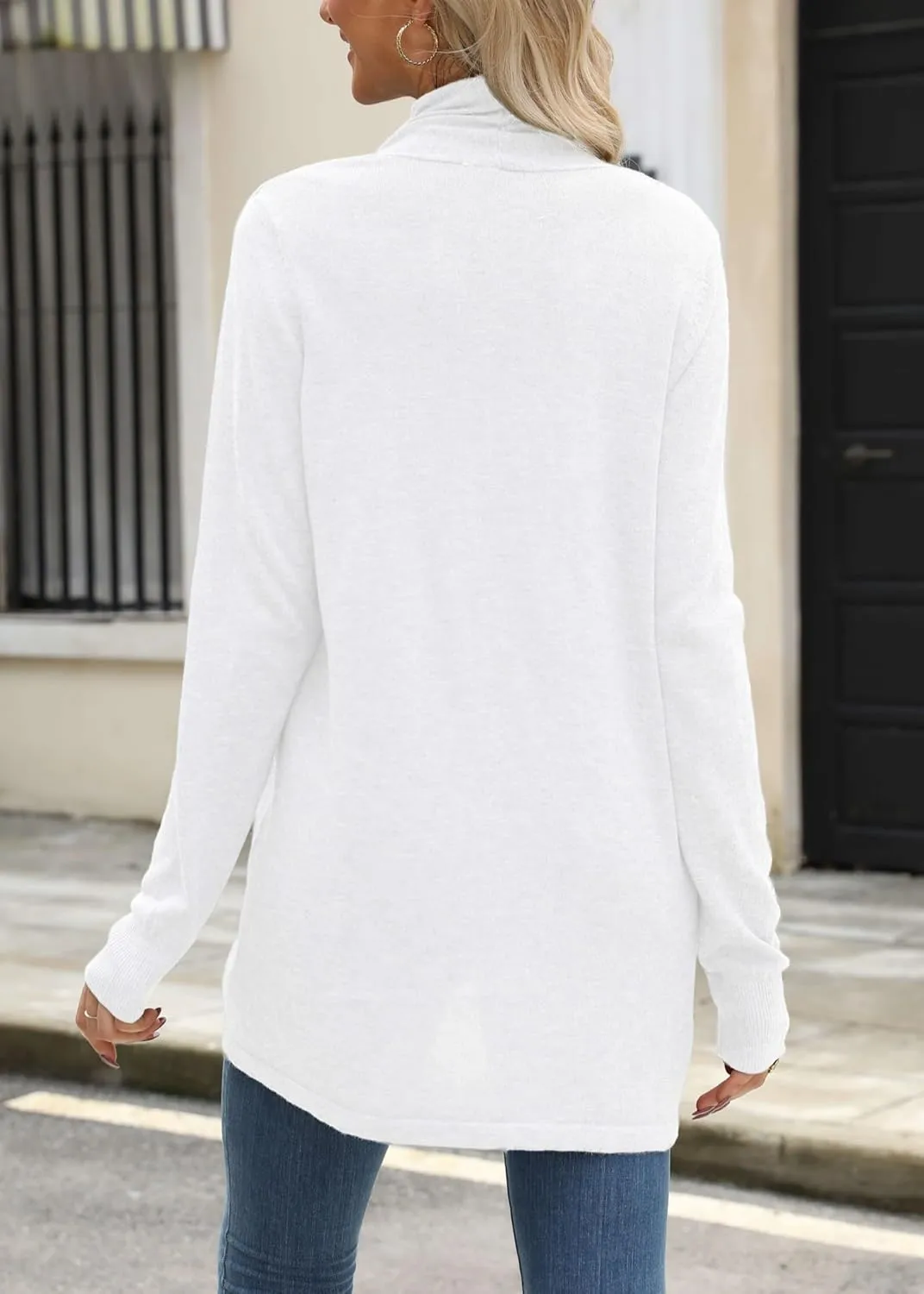 Cardigan Sweaters for Women Fashion Fall Lightweight Work Long Sleeve Tops Loose Casual Office Business Clothes
