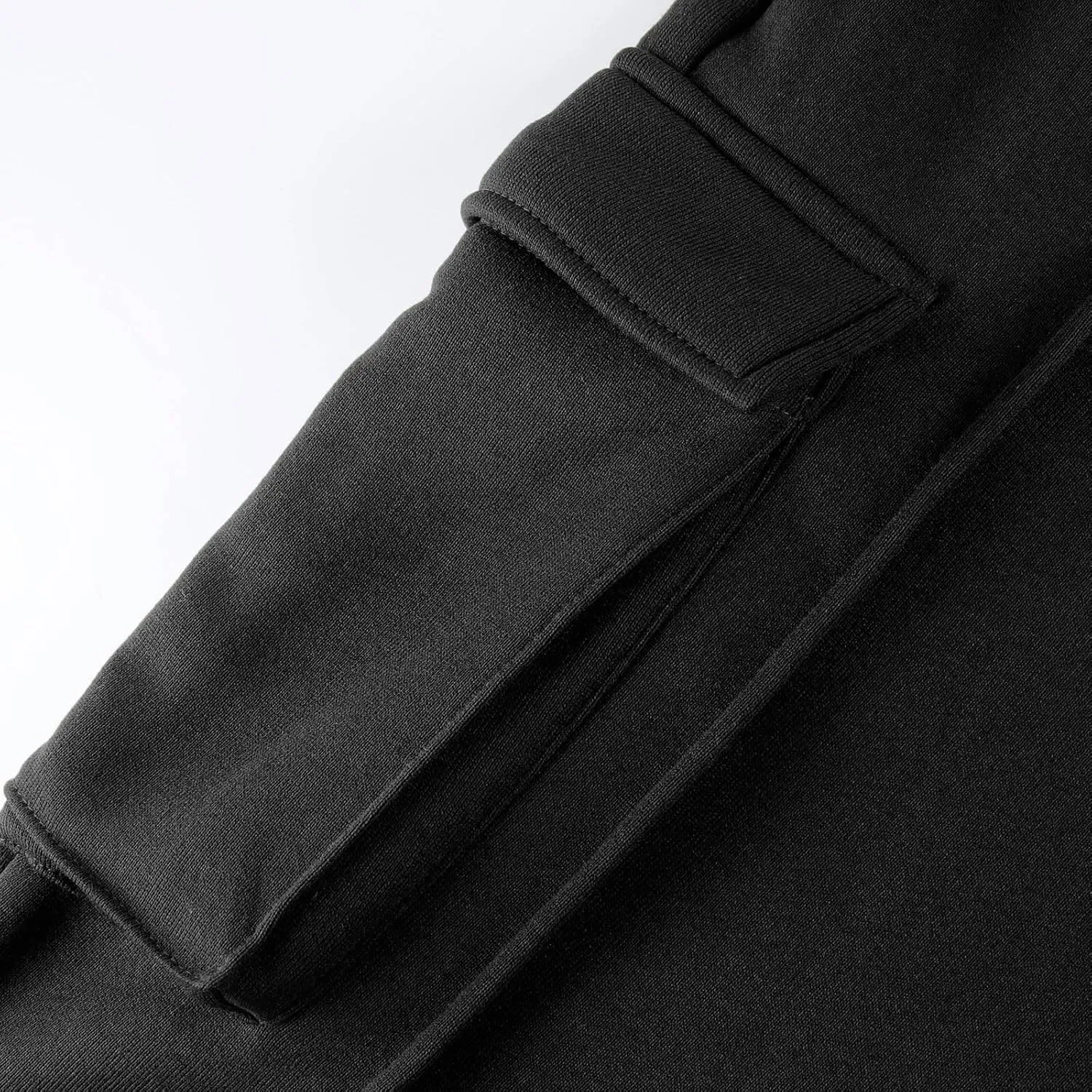 Cargo Joggers for Women Casual Baggy Elastic High Waisted Cropped Sweatpants Trendy Fleece Lined Pants with Pockets