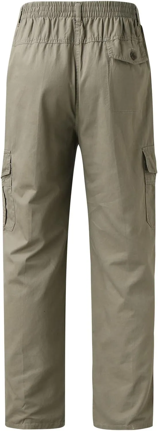 Cargo Pants for Men Big and Tall, Pants Men's Lightweight Relaxed Fit Cargo Pant Mens Work Hiking Ripstop Pants Cargo