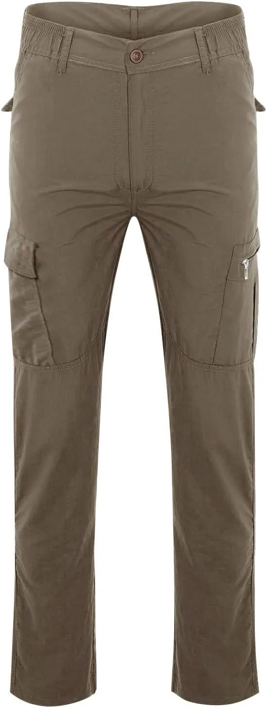 Cargo Pants for Men Lightweight Wild Outdoor Hiking Pants Waterproof Ripstop Tactical Work Pants with Multi Pockets