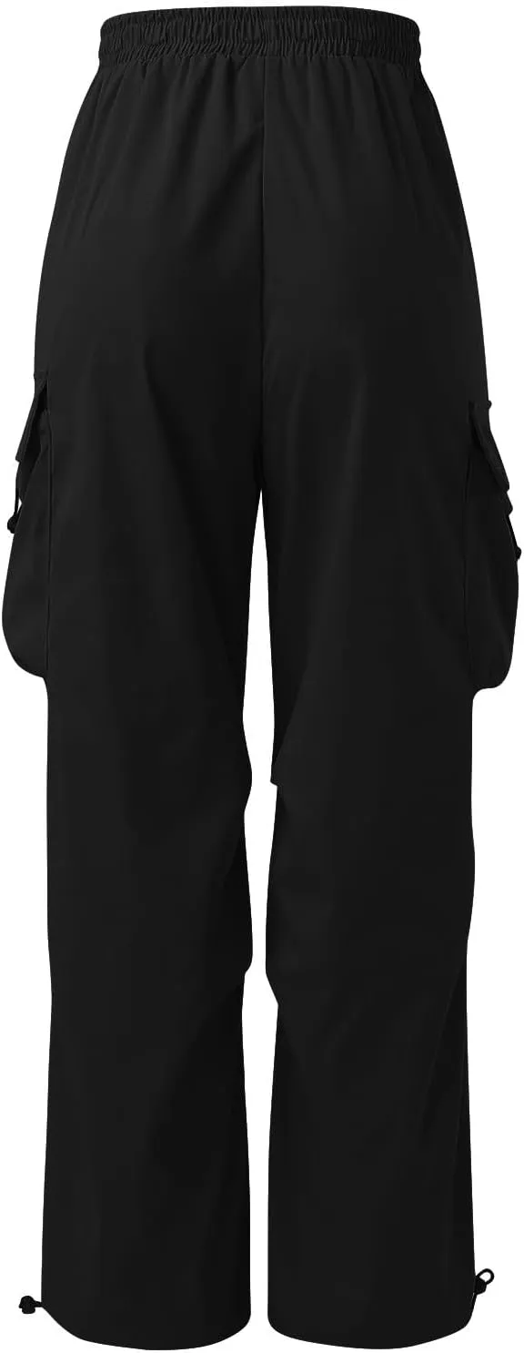 Cargo Pants for Men, Loose Fit Baggy Sweatpants, Casual Solid Color Pants with Pockets, Outdoor Drawstring Trousers