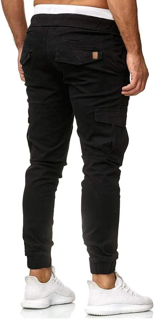Cargo Pants For Men Mens Casual Pants Solid Drawstring Sport Jogger Cargo Pants Cargo Outdoor Hiking Trousers Panrts