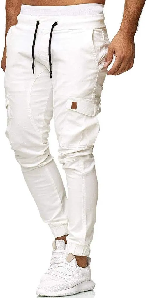 Cargo Pants For Men Mens Casual Pants Solid Drawstring Sport Jogger Cargo Pants Cargo Outdoor Hiking Trousers Panrts