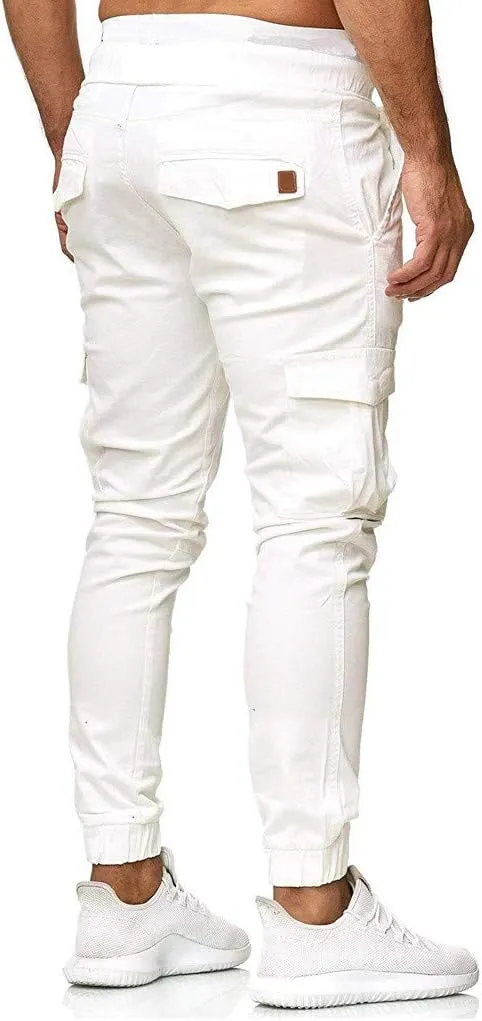 Cargo Pants For Men Mens Casual Pants Solid Drawstring Sport Jogger Cargo Pants Cargo Outdoor Hiking Trousers Panrts