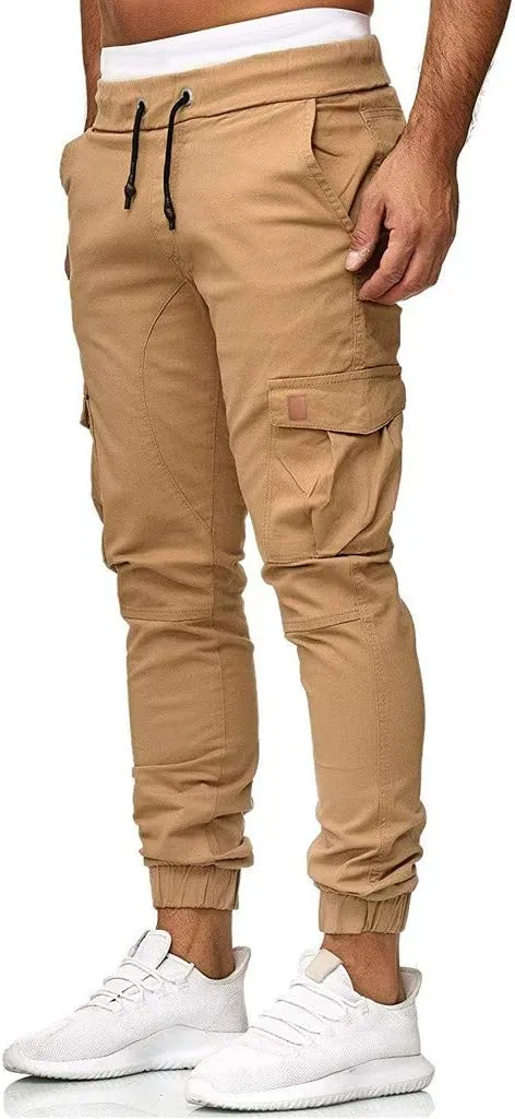 Cargo Pants For Men Mens Trendy Pants Solid Drawstring Sport Jogger Cargo Pants Cargo Outdoor Hiking Trousers Panrts