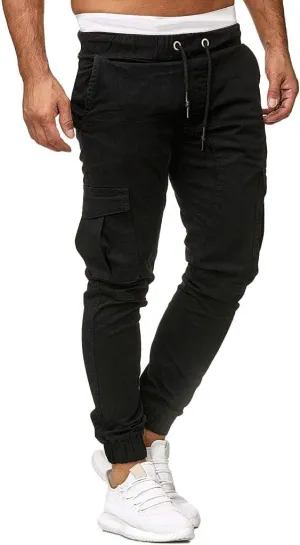 Cargo Pants For Men Mens Trendy Pants Solid Drawstring Sport Jogger Cargo Pants Cargo Outdoor Hiking Trousers Panrts
