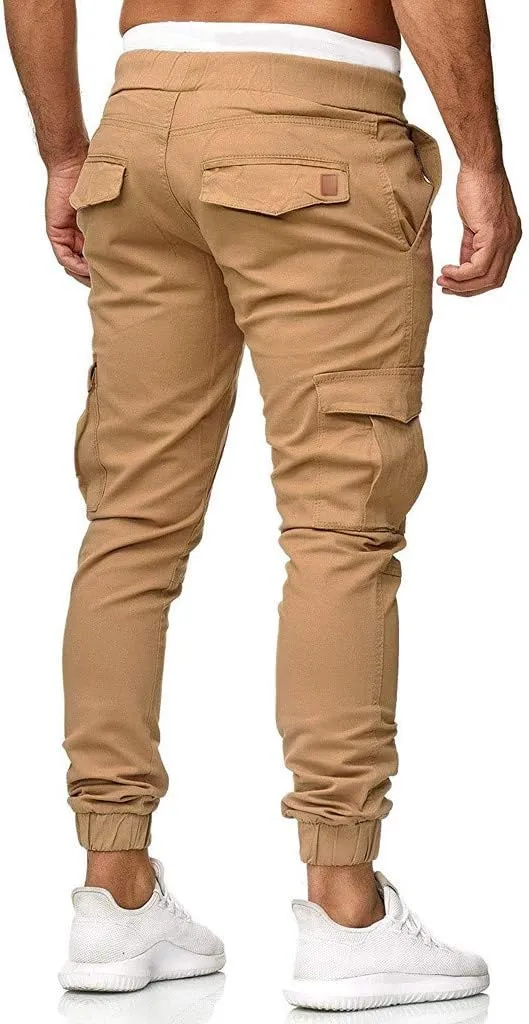 Cargo Pants For Men Mens Trendy Pants Solid Drawstring Sport Jogger Cargo Pants Cargo Outdoor Hiking Trousers Panrts
