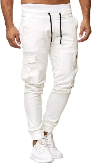 Cargo Pants For Men Mens Trendy Pants Solid Drawstring Sport Jogger Cargo Pants Cargo Outdoor Hiking Trousers Panrts