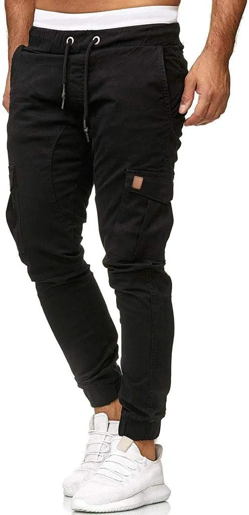 Cargo Pants For Men Mens Trendy Pants Solid Drawstring Sport Jogger Cargo Pants Cargo Outdoor Hiking Trousers Panrts