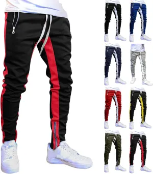 Cargo Pants for Men Relaxed Fit Drawstring Work Joggers with Pockets Mens Casual Pants Stretch Slim Fit Workout Pants