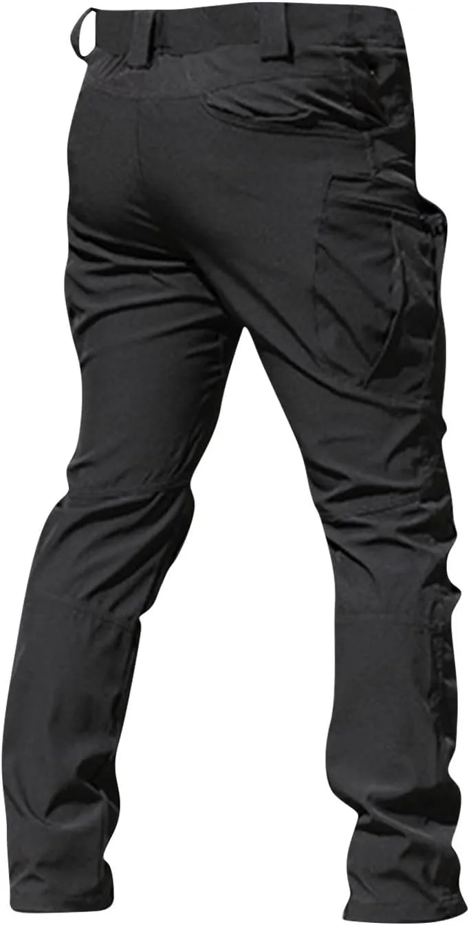 Cargo Pants Men Work Multi Pockets Graphic Pants Stretch Regular Fit Pants Outdoors Trousers Stylish