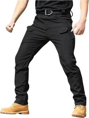 Cargo Pants Men Work Multi Pockets Graphic Pants Stretch Regular Fit Pants Outdoors Trousers Stylish