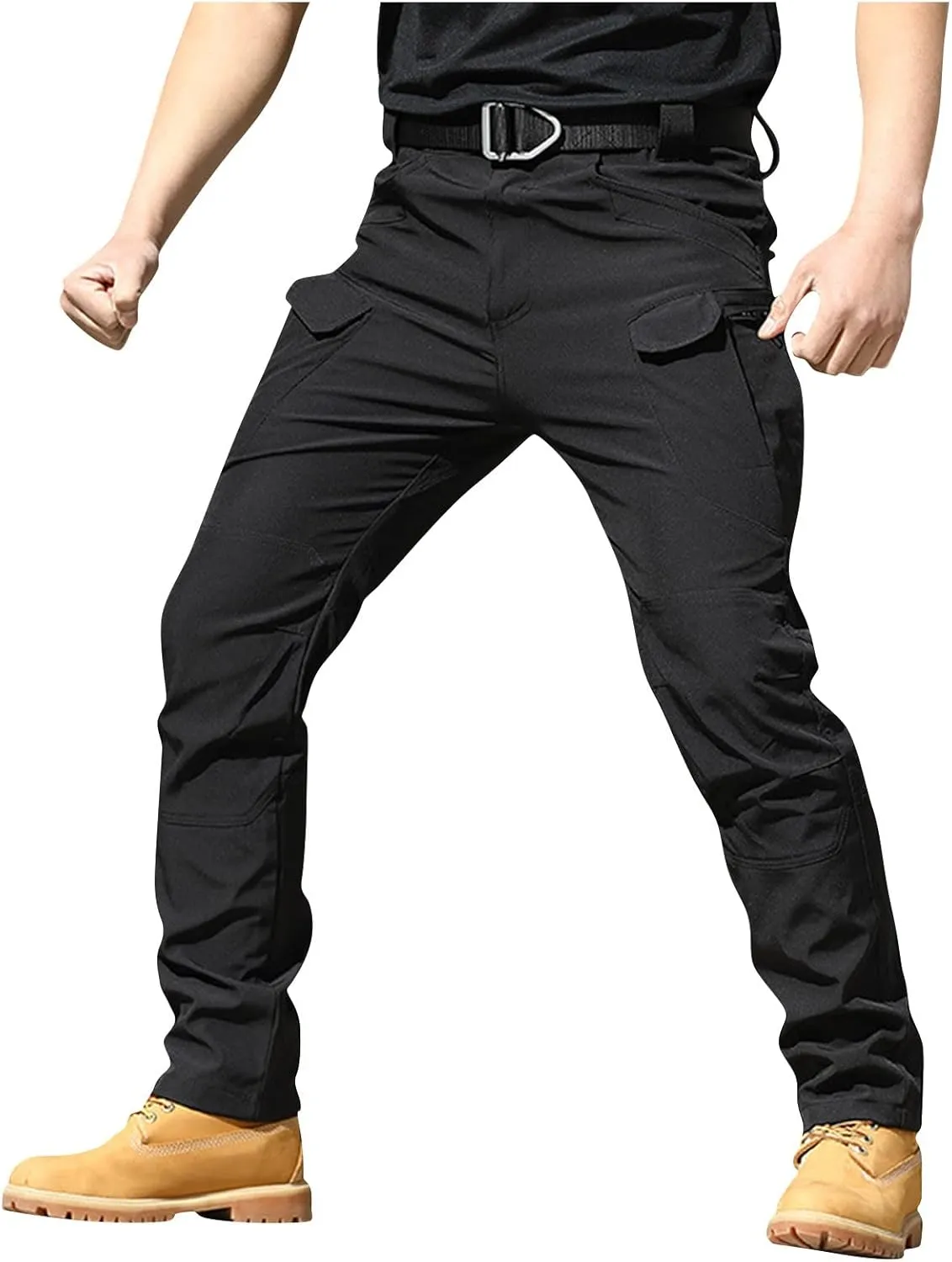 Cargo Pants Men Work Multi Pockets Graphic Pants Stretch Regular Fit Pants Outdoors Trousers Stylish