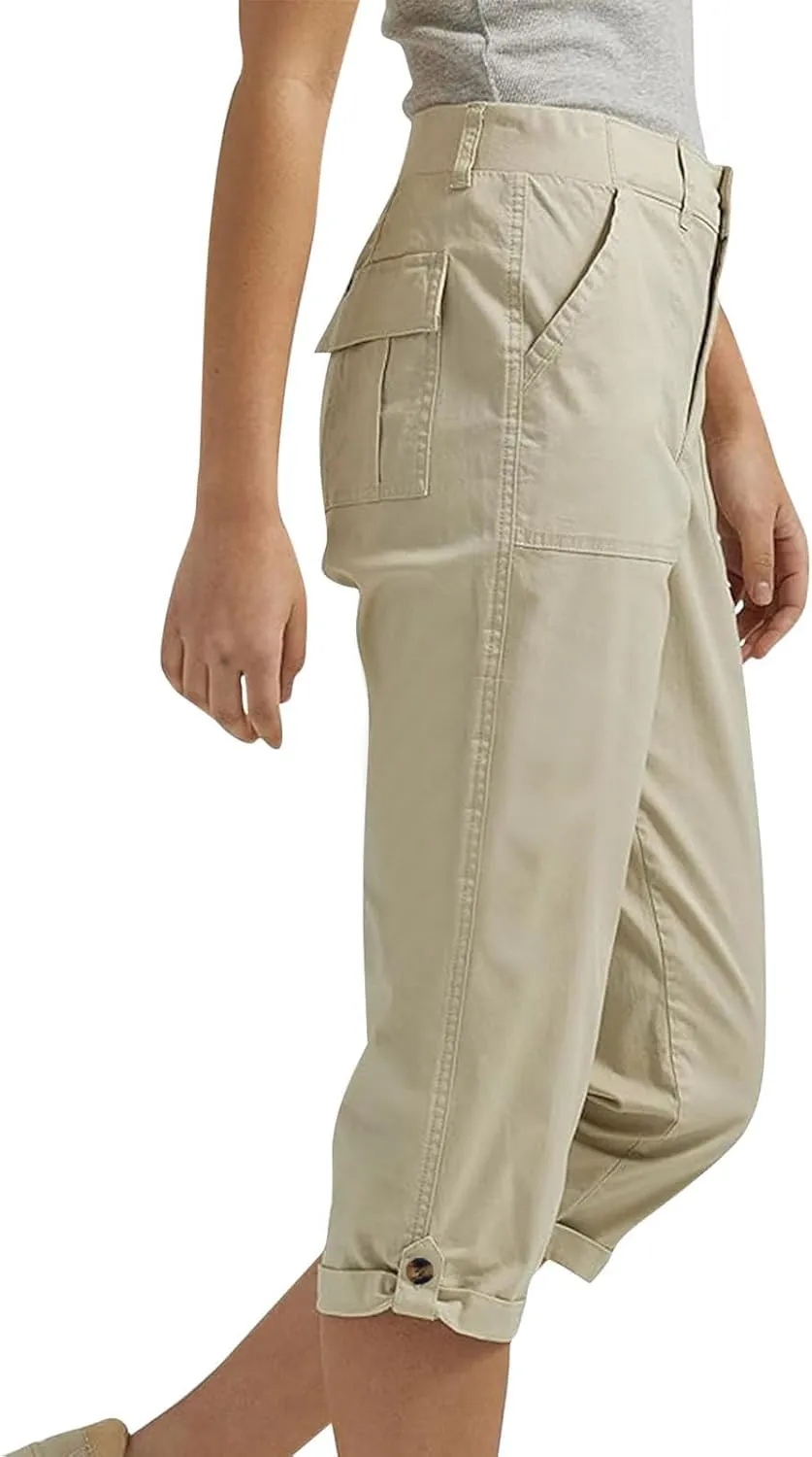 Cargo Pants Women Cargo Capris Capri Pants Dressy Joggers Casual Pull On Cropped Pants with Pockets Work Pants