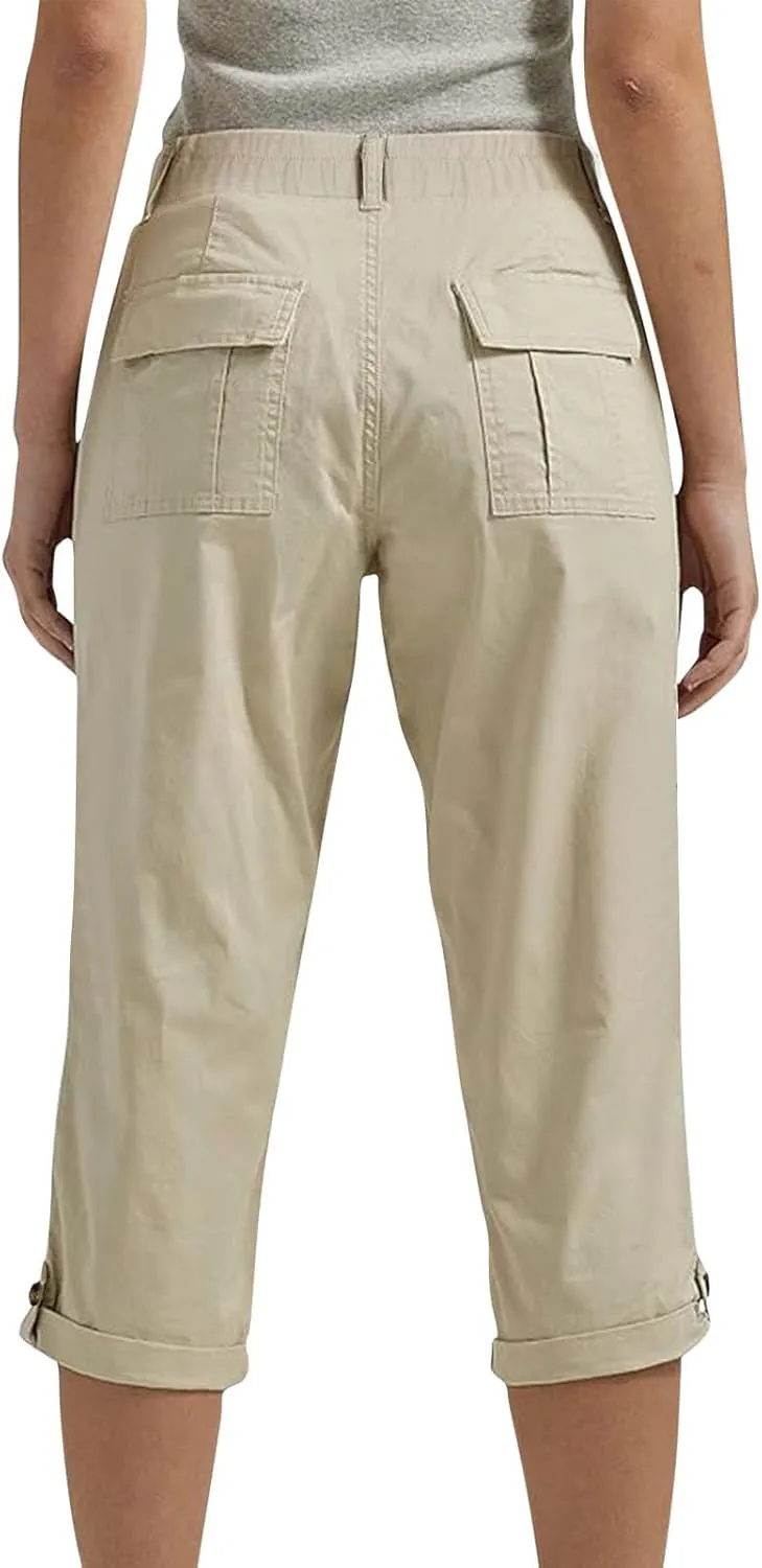 Cargo Pants Women Cargo Capris Capri Pants Dressy Joggers Casual Pull On Cropped Pants with Pockets Work Pants