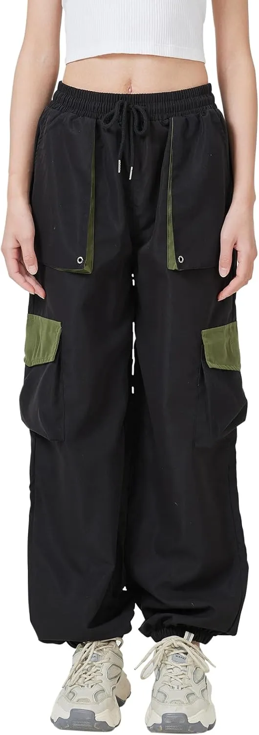 Cargo Patchwork Pants Women Baggy Techwear Joggers Cargo Pants Women