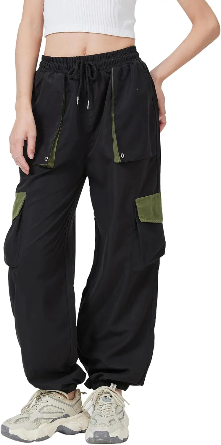 Cargo Patchwork Pants Women Baggy Techwear Joggers Cargo Pants Women