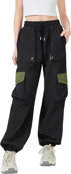 Cargo Patchwork Pants Women Baggy Techwear Joggers Cargo Pants Women