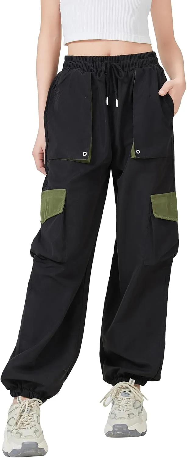 Cargo Patchwork Pants Women Baggy Techwear Joggers Cargo Pants Women