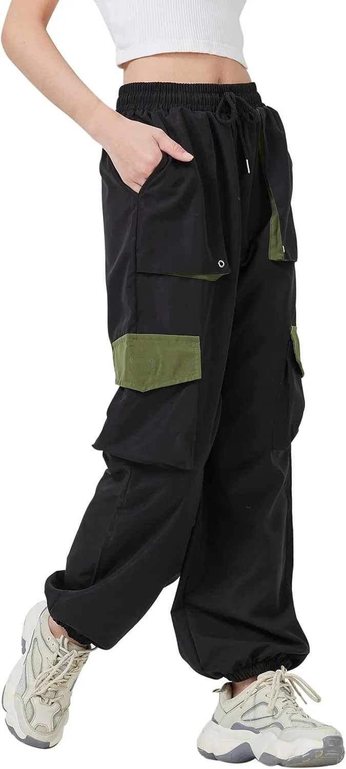 Cargo Patchwork Pants Women Baggy Techwear Joggers Cargo Pants Women
