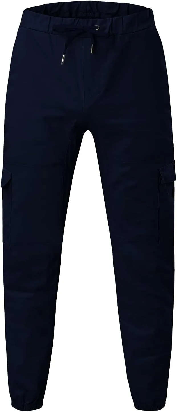 Cargo Sweatpants for Men Mens Lounge Pants Men's Fleece Lined Cargo Sweatpants Open Bottom Straight Leg Casual Loose