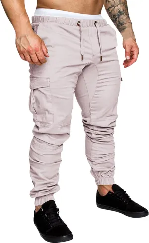 Cargo Sweatpants for Men Workout Trousers Casual Cargo Pants Fleece Joggers Sweat Pants for Men Mens Cargo Sweatpants