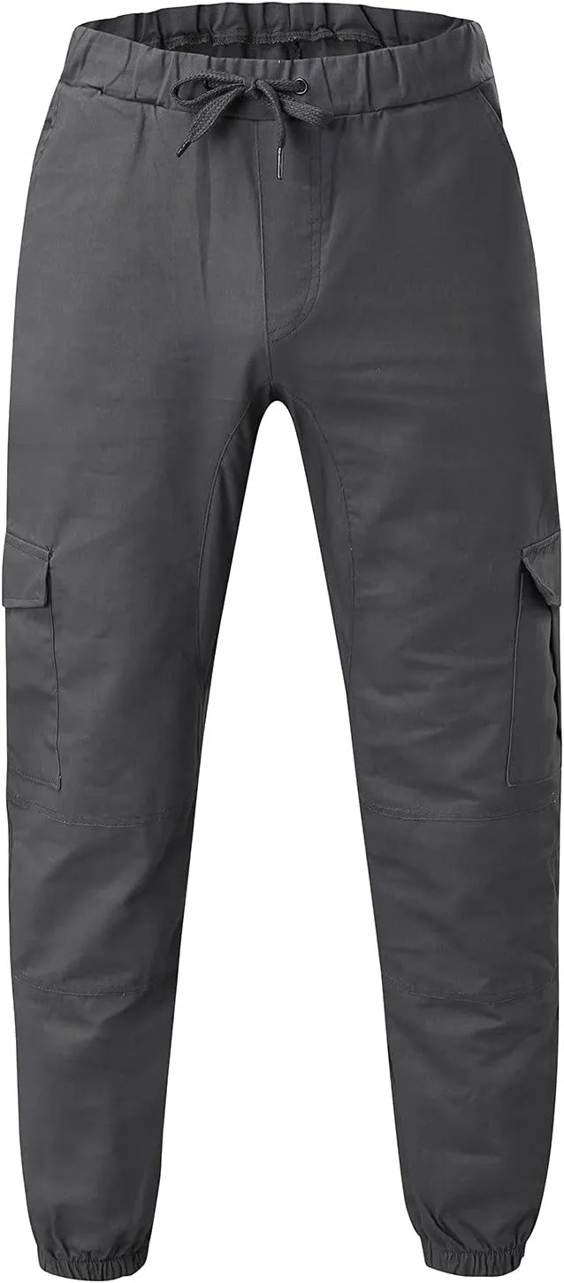Cargo Sweatpants for Men Workout Trousers Casual Cargo Pants Fleece Joggers Sweat Pants for Men Mens Cargo Sweatpants