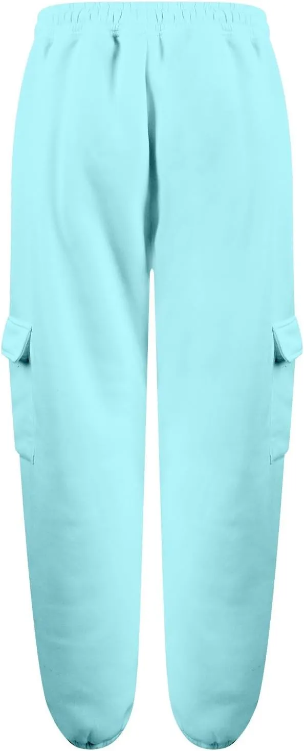 Cargo Sweatpants for Women High Waisted Baggy Fleece Lined Joggers Casual Running Athletic Thermal Workout Pants