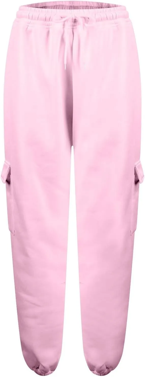 Cargo Sweatpants for Women High Waisted Baggy Fleece Lined Joggers Casual Running Athletic Thermal Workout Pants