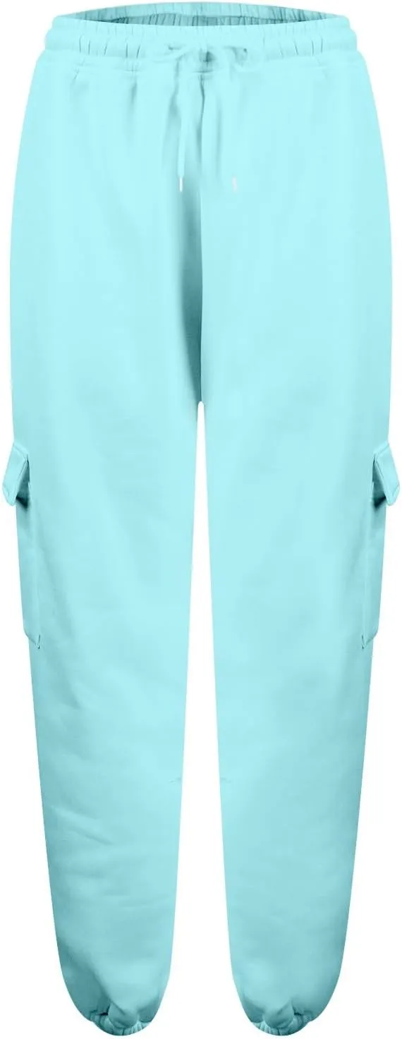 Cargo Sweatpants for Women High Waisted Baggy Fleece Lined Joggers Casual Running Athletic Thermal Workout Pants