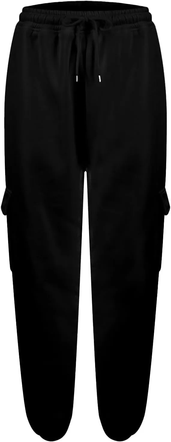 Cargo Sweatpants for Women High Waisted Baggy Fleece Lined Joggers Casual Running Athletic Thermal Workout Pants