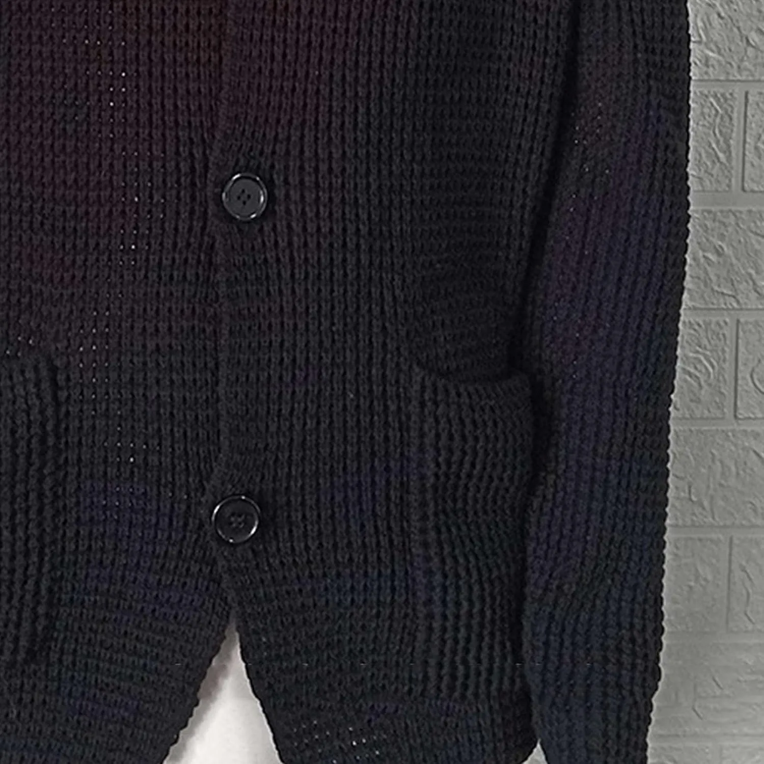 Casual Cardigan Sweater for Men Stand Collar Slim Fit Button Down Sweaters Long Sleeve Ribbed Knitted Cardigans