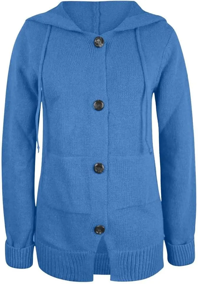 ChicCrate Fall Sweaters for Women Trendy Chunky Knit Open Front Cardigan Button Down Long Sleeve Shirt Loose Plus Size Tops