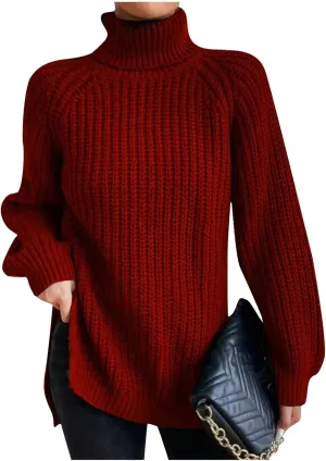 ChicCrate Sweaters for Women Trendy Long Sleeve Solid Color Ribbed Knit Sweater Cute Plus Size Tops Winter Teen Girl Clothes