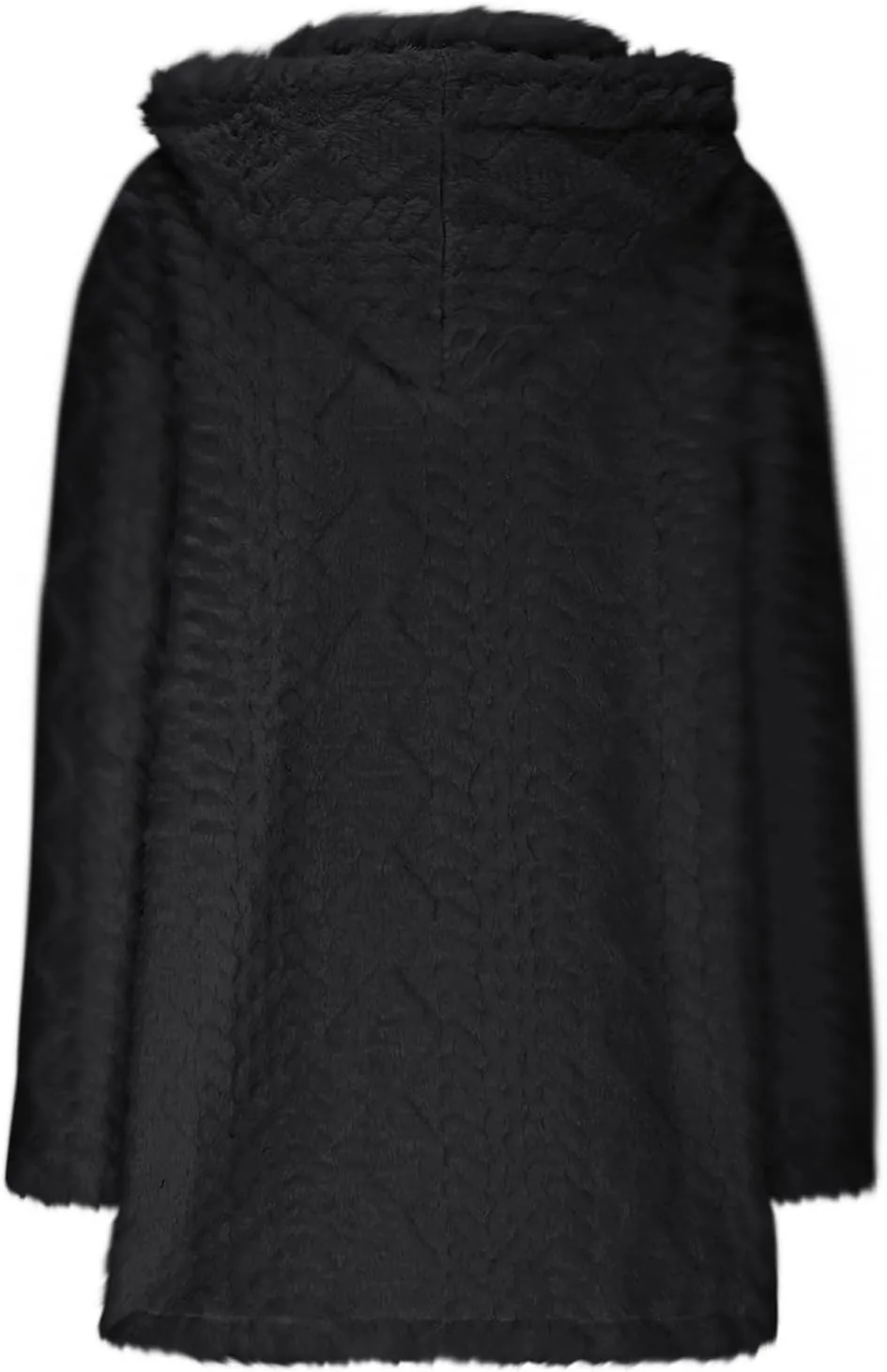 Chunky Knitted Hooded Cardigan Coats for Women Open Front Buttons Oversized Tunic Sweaters Thickened Warm Outerwear