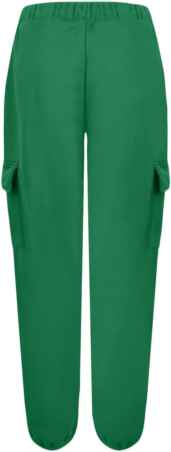 Cotton Joggers for Women Baggy Drawstring High Waisted Baggy Sweatpants Athletic Work Cargo Pants with Pockets