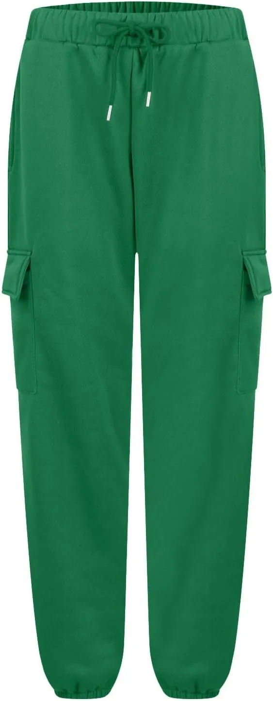 Cotton Joggers for Women Baggy Drawstring High Waisted Baggy Sweatpants Athletic Work Cargo Pants with Pockets