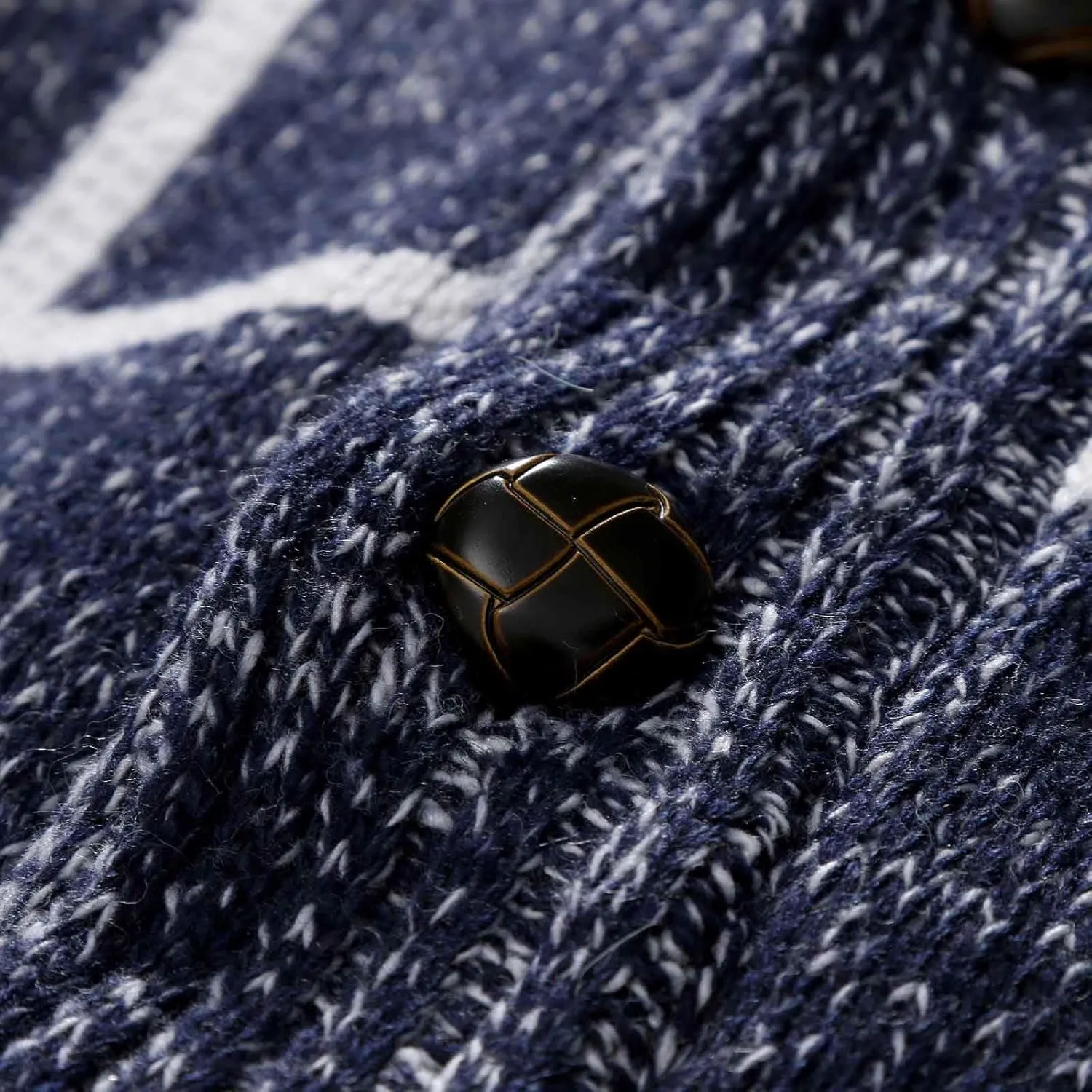 Dgoopd Mens Plaid Cardigan Sweater Ruffle Cable Knit Sweater Shawl Collar Cardigan Button Down Sweaters Thermal Outwear