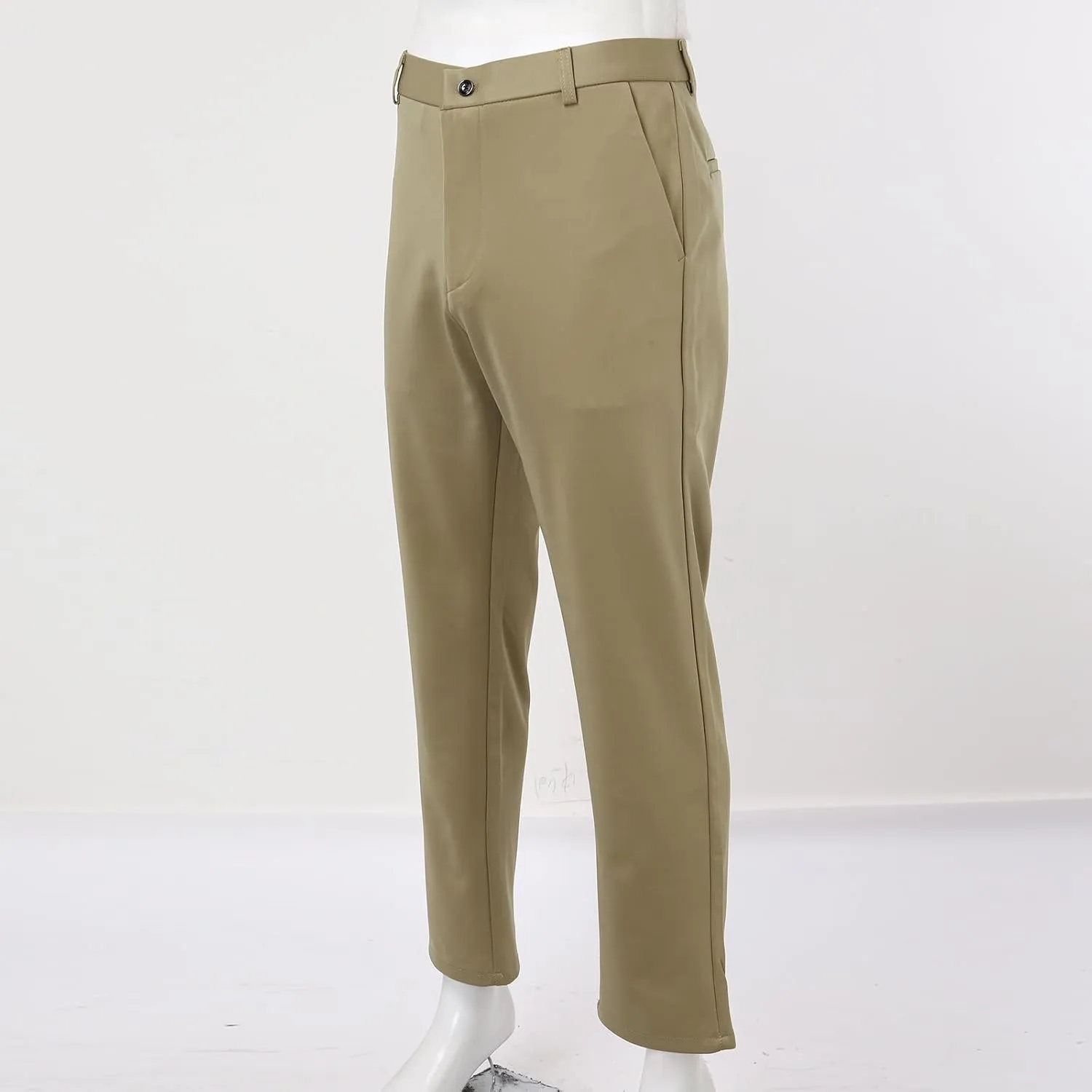 Dress Pants for Men Loose Elastic Waist Straight Leg Suit Pant Classic Flat Front Business Casual Work Trouser