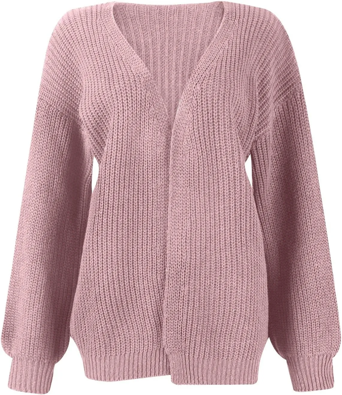 Fall Sweaters For Women 2024 Fashion Casual Open Front Long Sleeve Knitted Cardigans Sweaters Outerwear Coats