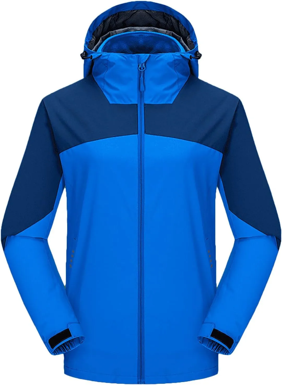 Fashion Rain Jacket Waterproof For Women Winter Raincoat With Hood Packable For Hiking Outdoor Windproof With Pockets