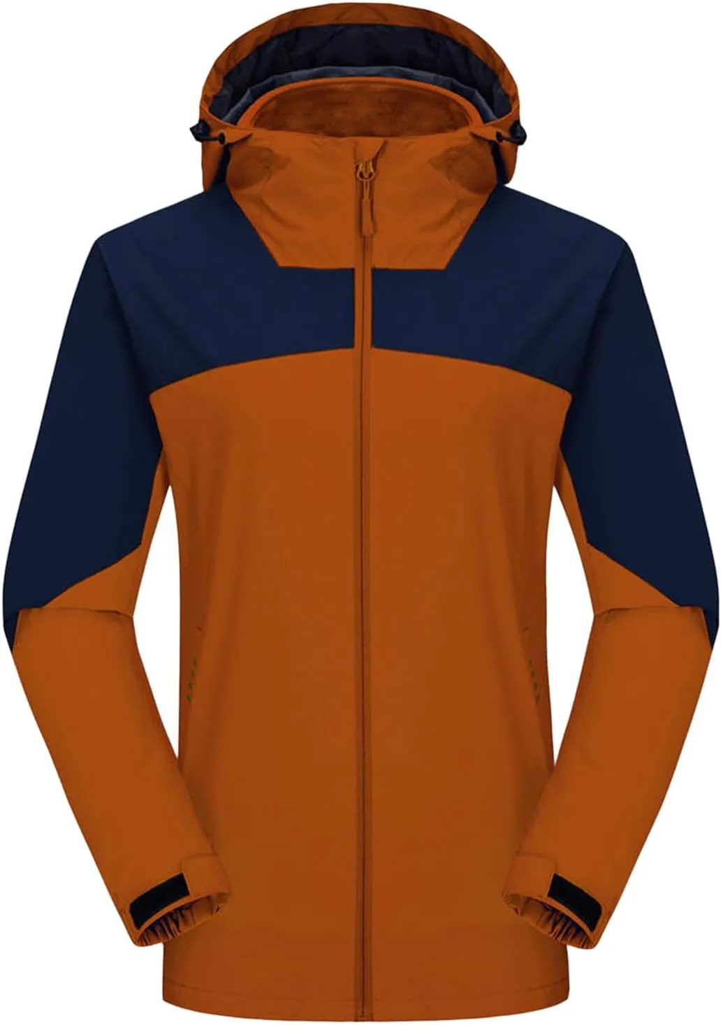 Fashion Rain Jacket Waterproof For Women Winter Raincoat With Hood Packable For Hiking Outdoor Windproof With Pockets