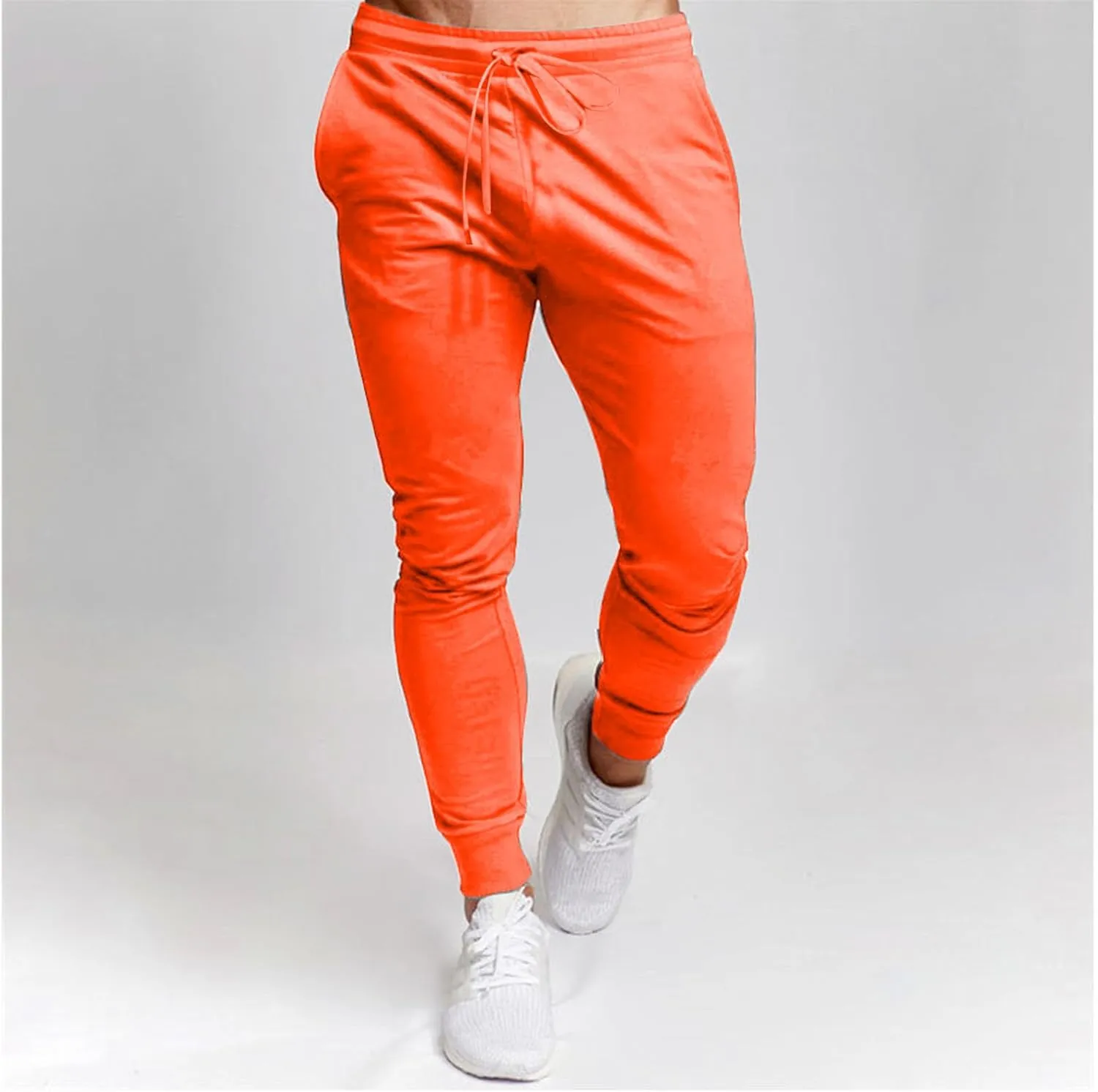 Finelylove Joggers for Men Slim Fit Lightweight Stretch Sweatpants Elastic Waist Tapered Workout Athletic Track Pants