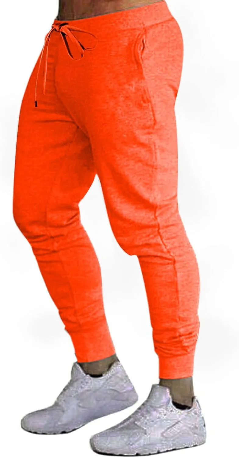 Finelylove Joggers for Men Slim Fit Lightweight Stretch Sweatpants Elastic Waist Tapered Workout Athletic Track Pants